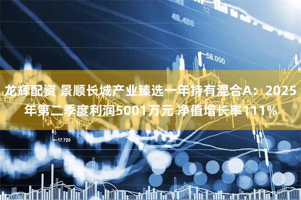 龙辉配资 景顺长城产业臻选一年持有混合A：2025年第二季度利润5001万元 净值增长率111%